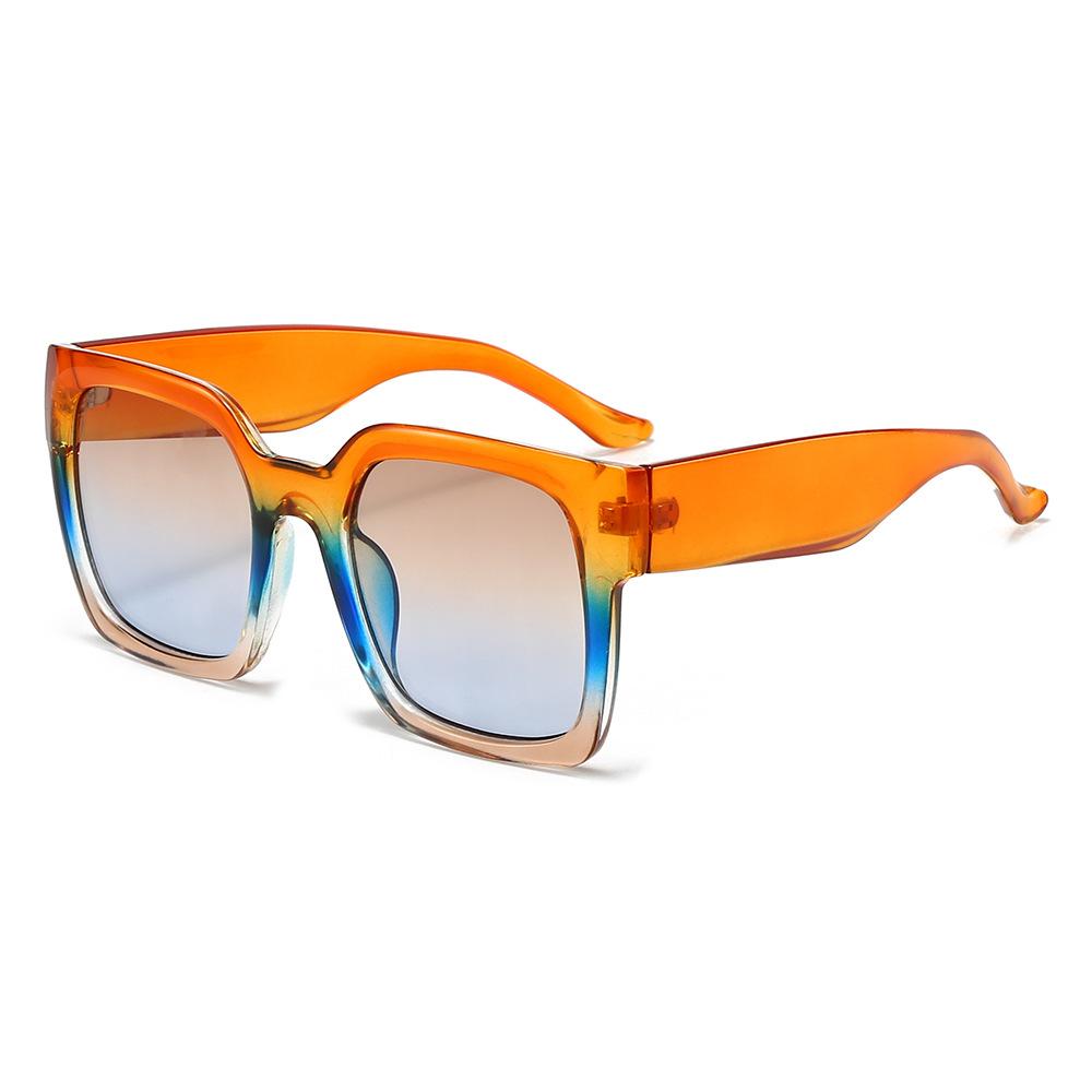 Nouveaux Lunettes de Soleil Carrées Surdimensionnées Femmes Vintage Monture Dégradée Mode Lunettes de Soleil Teintes Vertes UV400 Marque de Luxe