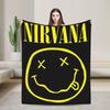 Nirvana Face Band  Blanket  Super Soft Funny Plush Throw Blanket For Couch Chair Travel Flannel Bedspread Bed Cover