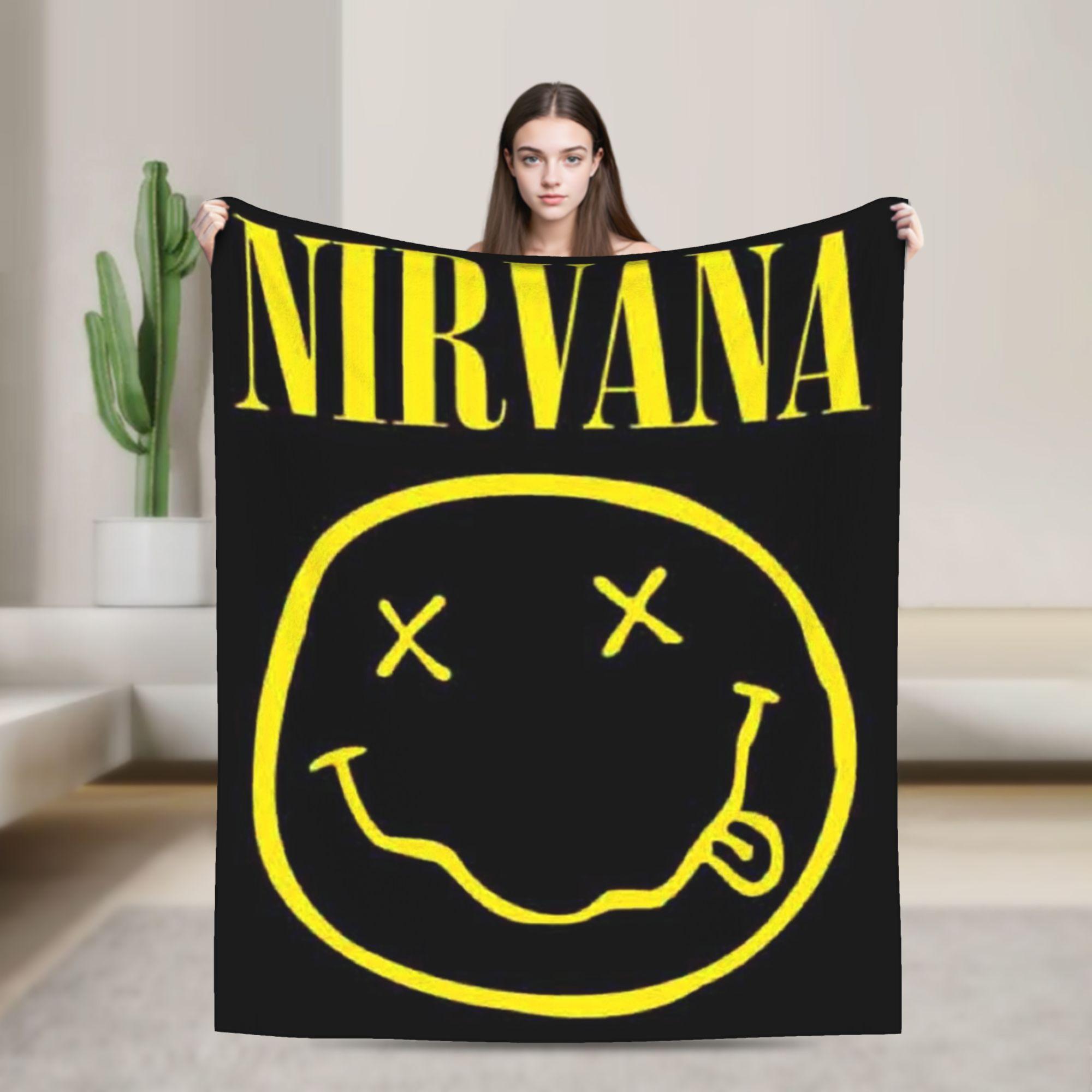 

Пов язка на голову Nirvana Теплі м які ковдри Плюшева ковдра для кемпінгу Естетична спальня Фланелева постільна ковдра Покривало для дивана-ліжка 30x40in