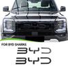 מדבקת אותיות סמל קדמי לוגו שחור עבור BYD Shark 6 מדבקה דקורטיבית מדבקת תלת מימד כיסוי אביזרים כלים