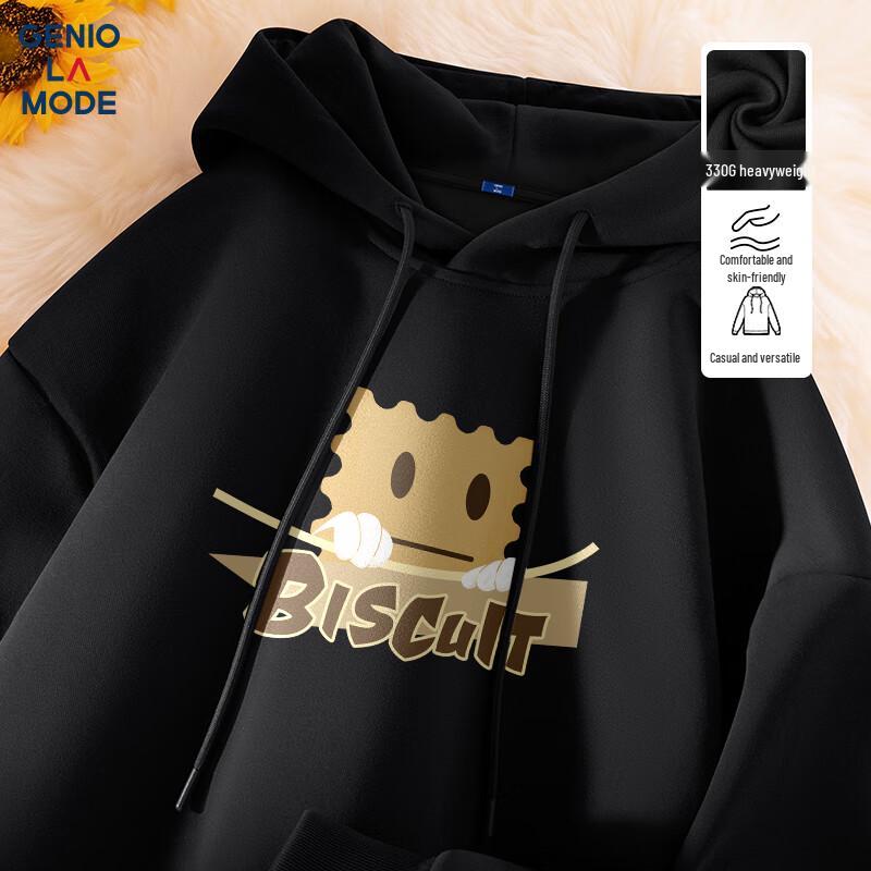 

GENIOLAMODE Men s Loose Fit Letter Print Hooded Sweatshirt 3XL