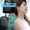 Portable Car Headrest Cooling Air Fan 3 Speeds 3000mAh Battery Rear Headrest Adjustable Dual Fan Summer Car Interior Accessories