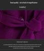 Women's Mid-Length Korean Wool Coat with Fox Fur Collar – Autumn/Winter