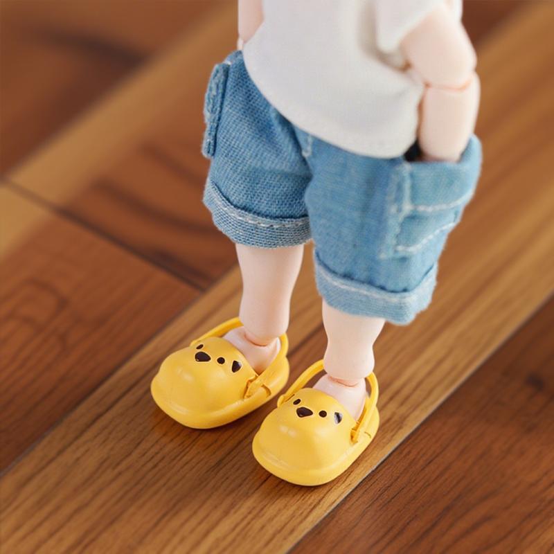 2Pcs 1:12 OB11 Puppy Bear Pig Footwear Doll Classic Shoes Suit Designed For Ob11 1/12 Bjd Detachable Doll Gsc DOD YMY Doll Accessories