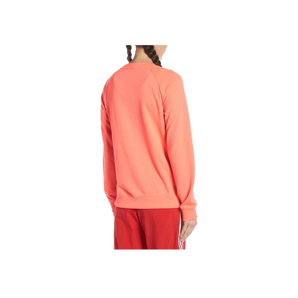Adidas Originals Trefoil Crew Comfortable Round Neck Sports College Letter Sweatshirt Women Sweatshirt Shiny-Red ED7548
