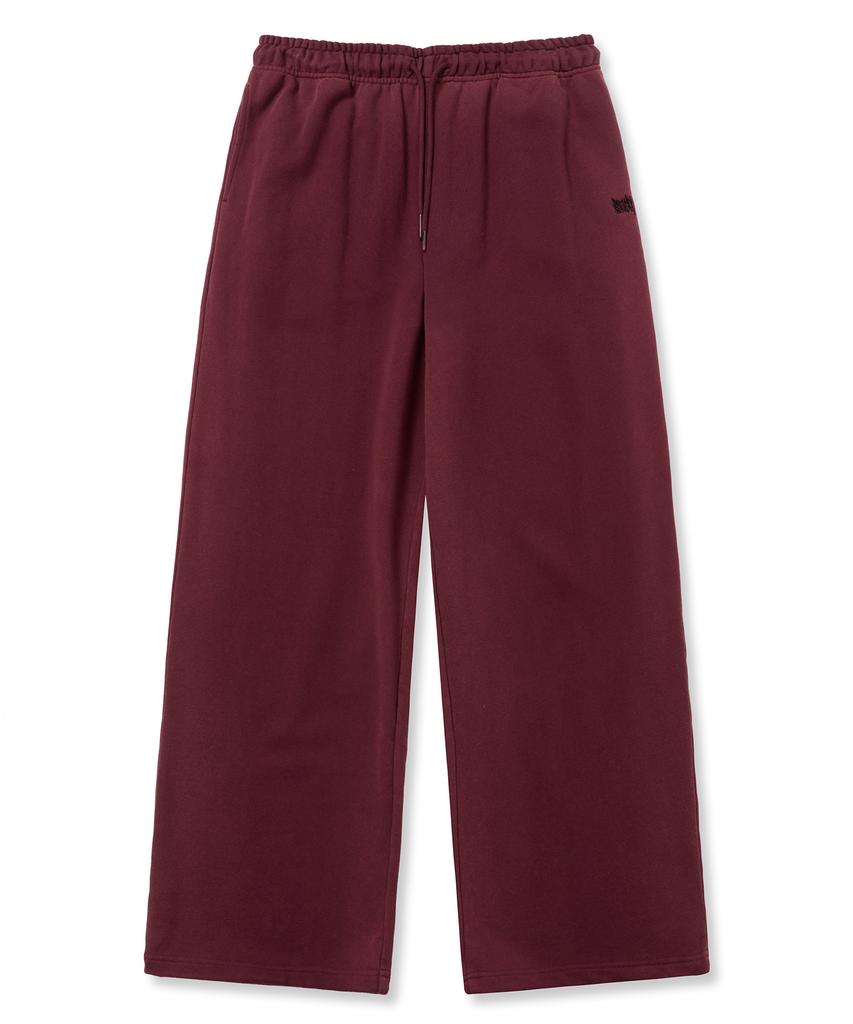 BROWNBREATH Tag Dirty Wide Sweat Pants - Burgundy