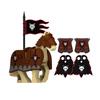 Military Building Blocks Medieval Solider Knights Accessories Shoulder Armor Model Vest Mount Flag Shield Horse Sword Bricks MOC