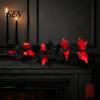 Artificial Fall Leaves Vine Maple Leaf Garland, 3.3FT Bendable Autumn Foliage Vine, Front Door Garland Plant Decor for Thanksgiving Halloween