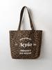 Aeyiostudio (New Color Added) Cotton Shoulder Bag Leopard_Ash3001 (3 Colors)
