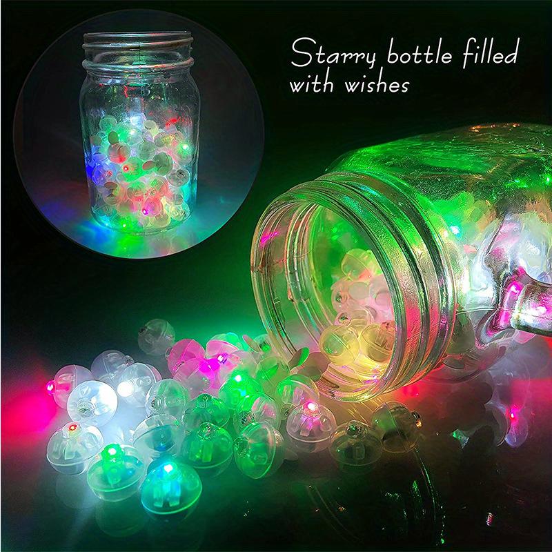 50pcs Mini LED Round Balloon Lights Flash Round Balloon Lamp Filler Decorated Ball Lamp for Paper Lantern Balloon Party Festival