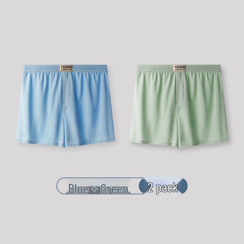 Men's Plus Size Ice Silk Casual Shorts - Breathable and Soft for Summer, Sleepwear, or Home.