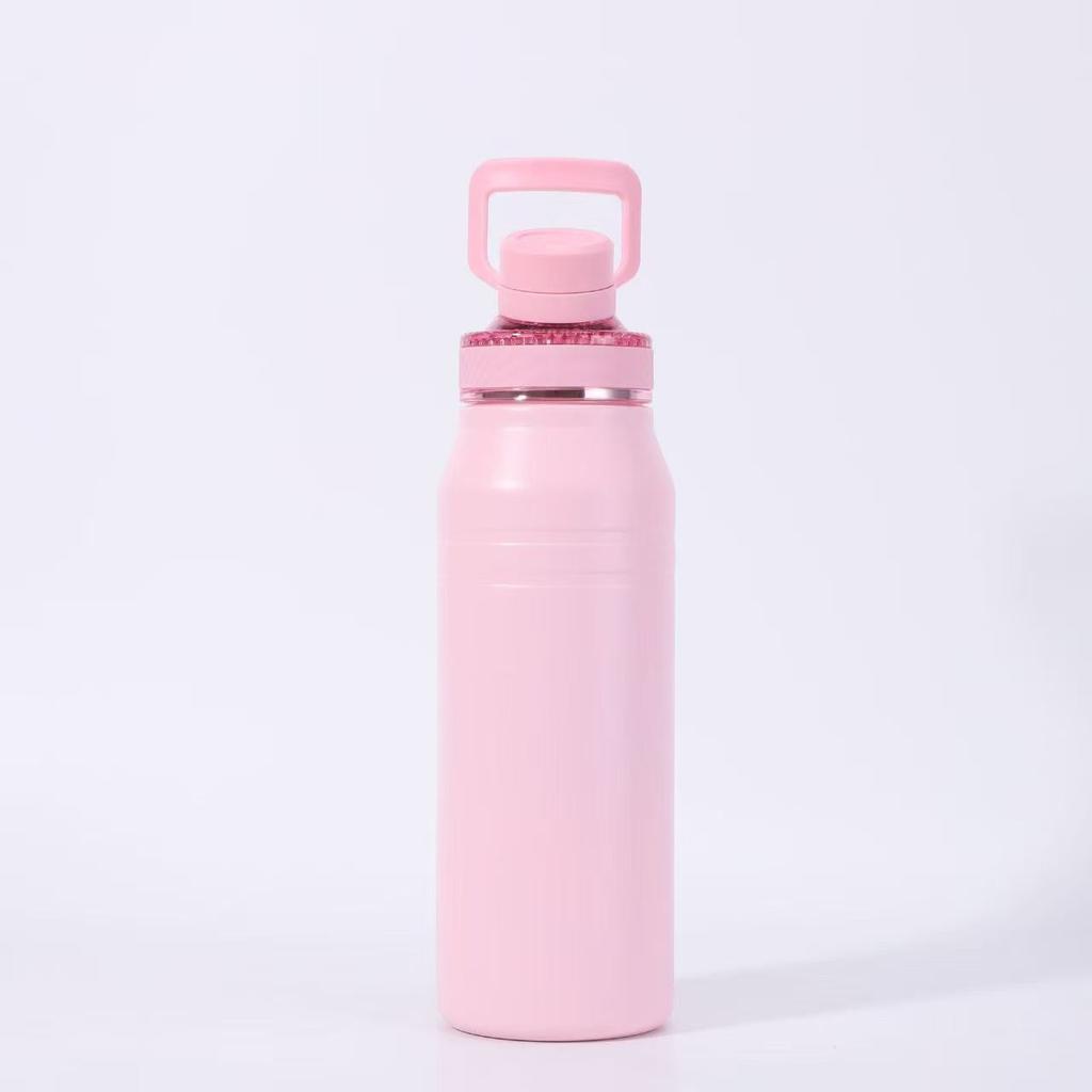 1PCS Outdoor Camping Sports Insulated Bottle 600ML Large Capacity Stainless Steel Direct Drinking Cycling Water Bottle Portable