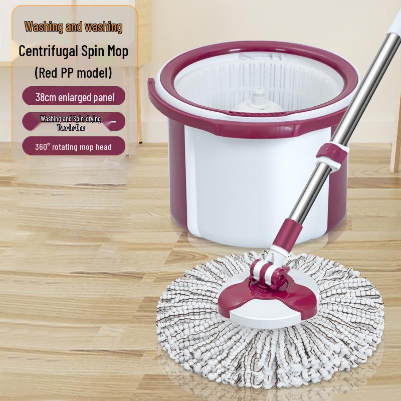 Jia Shi Jie 360° Spin Mop Set: Hands-Free, Dual-Use Wet & Dry Single Bucket System