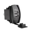 12V 24V 3.1A Car Motor Dual USB Socket Phone Charger Port Power Adapter LED Display