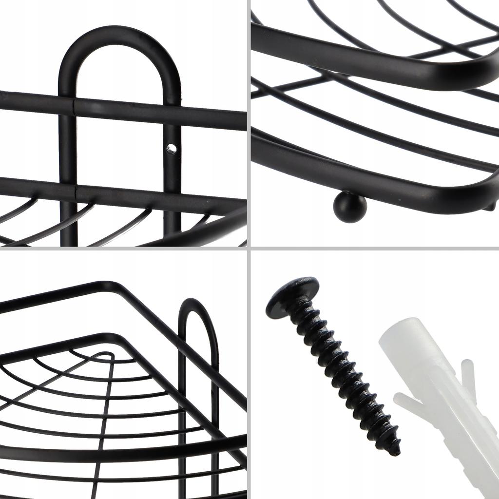 KADAX Eckregal Wandmontage Badezimmer Schwarz