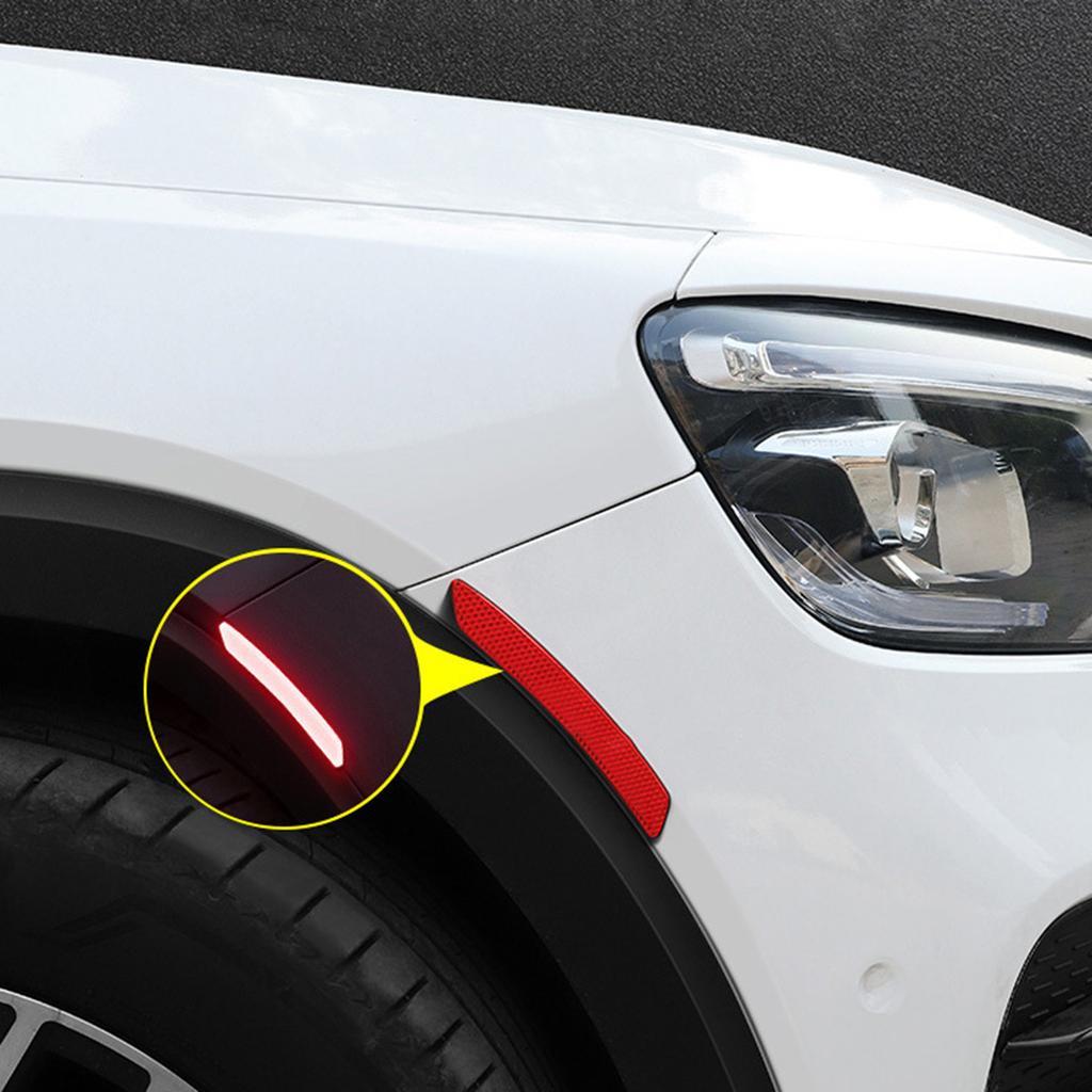 2 stücke Auto Seite Marker Aufkleber Reflektierende Trim Auto Außen Rad Augenbraue Aufkleber Aufkleber Warnung Reflektierende Band Streifen
