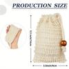 [Exfoliating Soap Saver] 5pcs Exfoliating Soap Saver Pouch | Mesh Drawstring Bag with Loofah Sponge for Shower And Bath