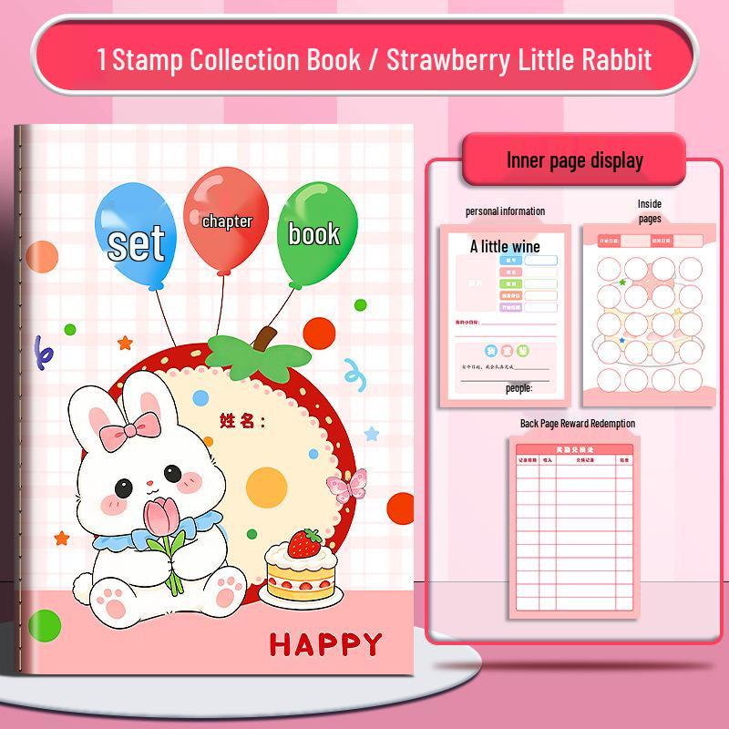 Kids' Reward Stamp Collection Album for Primary School