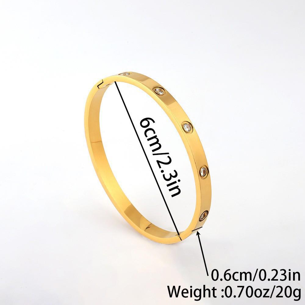 Starry Sky Silver Titanium Steel Bracelet for Women - High-End, Versatile, Full Diamond, Non-Fading Fashion Accessory