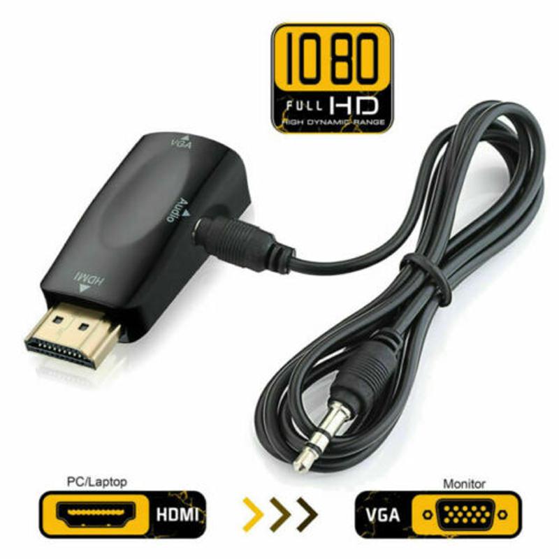 

Lvye Mini HDMI Male to VGA Female Видеоадаптер Конвертер для ПК Ноутбук HDTV DVD
