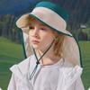 Solid Color Kids Beach Cap UV Protection Sunscreen Bucket Hat Fashion Children Shawl Sun Hat  Girl