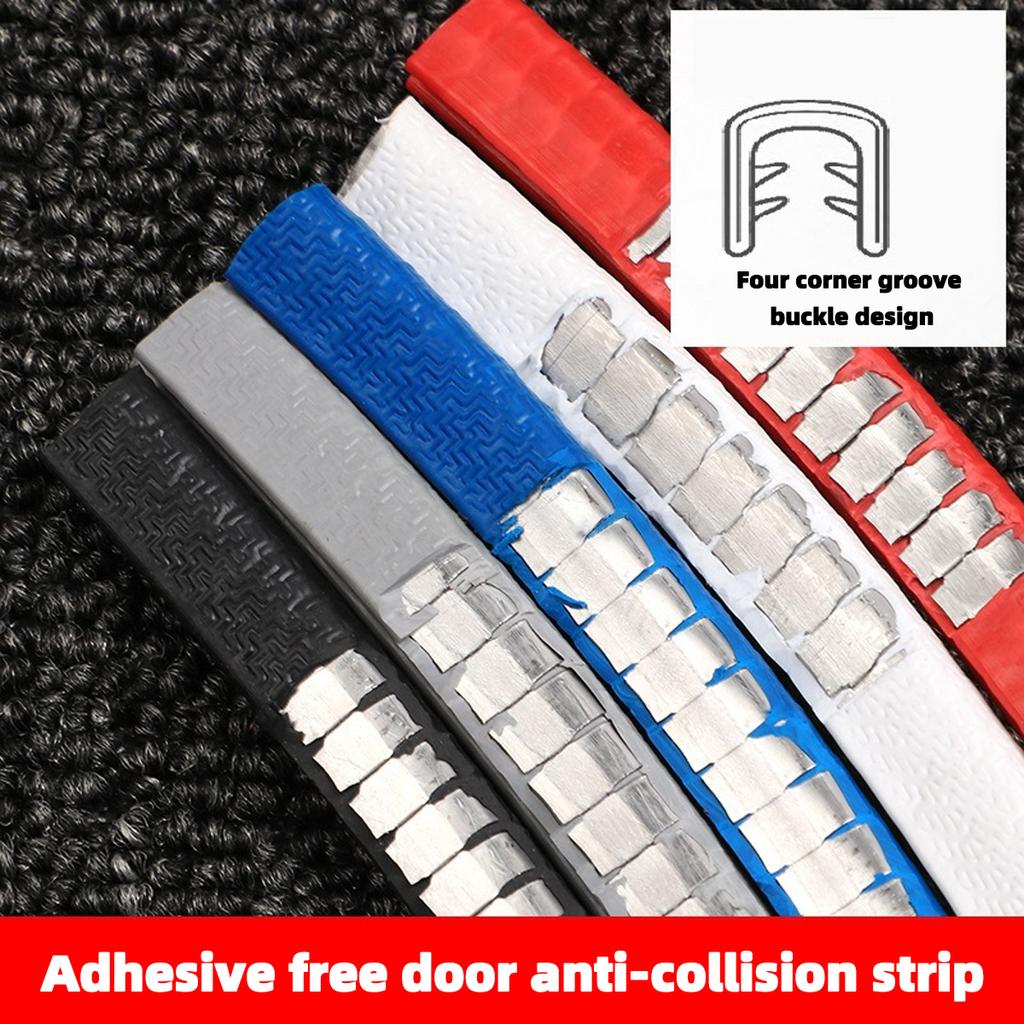 5m Car Anti-Collision Decorative Strip Universal U-Shaped Protection Door Side Seal Built-In Steel Plate Anti-Collision Strip Interior Mirrors 6