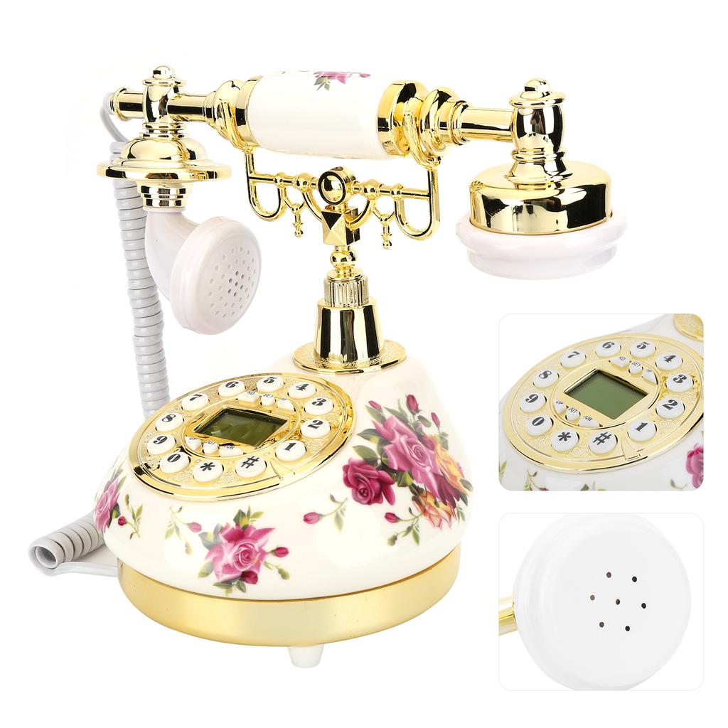 CTN8006 Retro-Stil Druck-Drehwahlscheibe Keramik-Imitation Tischtelefon Heim-Büro