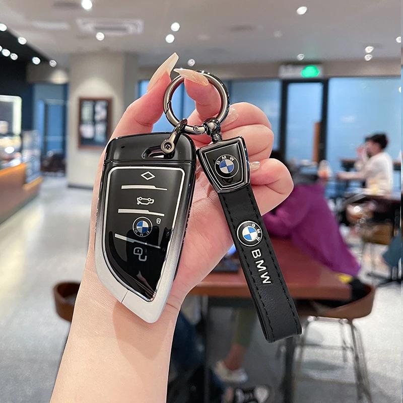 SQLI6 Car Key Case Cover Fob Keyring For BMW F30 F11 X3 F25 Serie 1 E39 X4 G20 X5 G05 F40 X6 F44 216 X1 G30 320i Car Styling