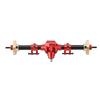 RC Rear Axle Assembly Aluminum Alloy RC Car Rear Axle Upgrade Parts with 27T 8T Internal Mounting Gear for SCX10 PRO Red