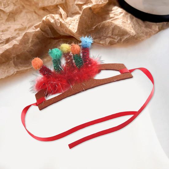 Pet Halloween Hair Accessories for Dogs Cats Furry Twisted Spring Headband Kitten Puppy Cosplay Costume for Halloween Christmas Party Photo Props