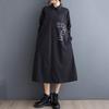 Long Sleeve Plus Size Cotton Vintage New In Dresses for Women Casual Loose Spring Autumn Shirt Dress