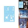 Christmas Static Cling Window Decals With White Christmas Snowman For Holiday Decor