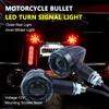 2/4Pc Universal 8mm Motorcycle LED Turn Signals Stop Brake Lights Bullet Amber Red Motorbike Indicators Scooter Front Rear