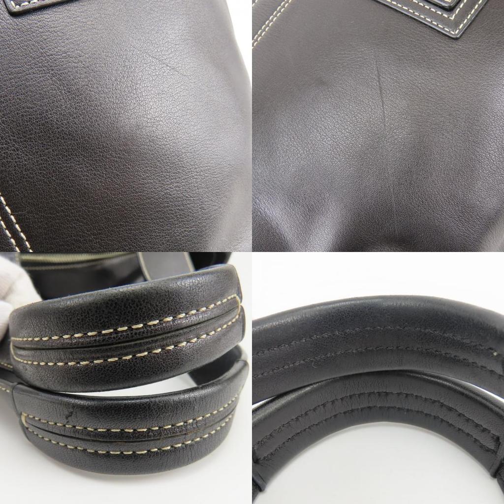 Used COACH Tote Bag F11098 Leather Black