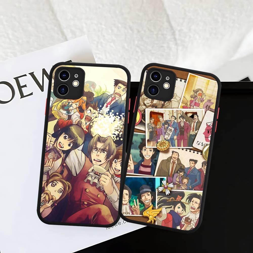 Classic Game Ace Attorney Phone Case For IPhone 16e 16 15 14 13 12 11 Pro Max X XS Max Plus Matte Clear