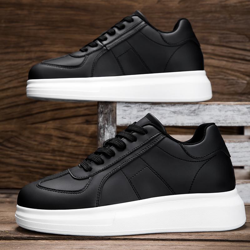 Genuine Leather Mens Sneakers Fashion Casual Shoes Leisure Male Skateboard Footwear Thick Bottom Tenis Masculino Vulcanized Shoe