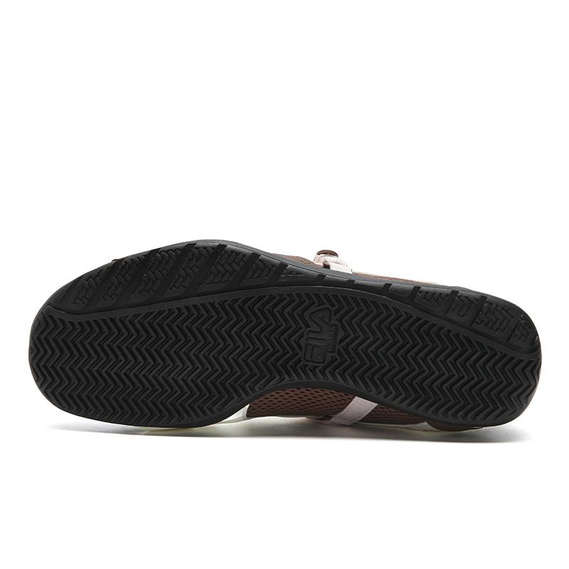 Sandals FILA TURBO SANDAL Breathable Lightweight Low top Casual Shoes Women's Cocoa Brown/Coconut Milk White