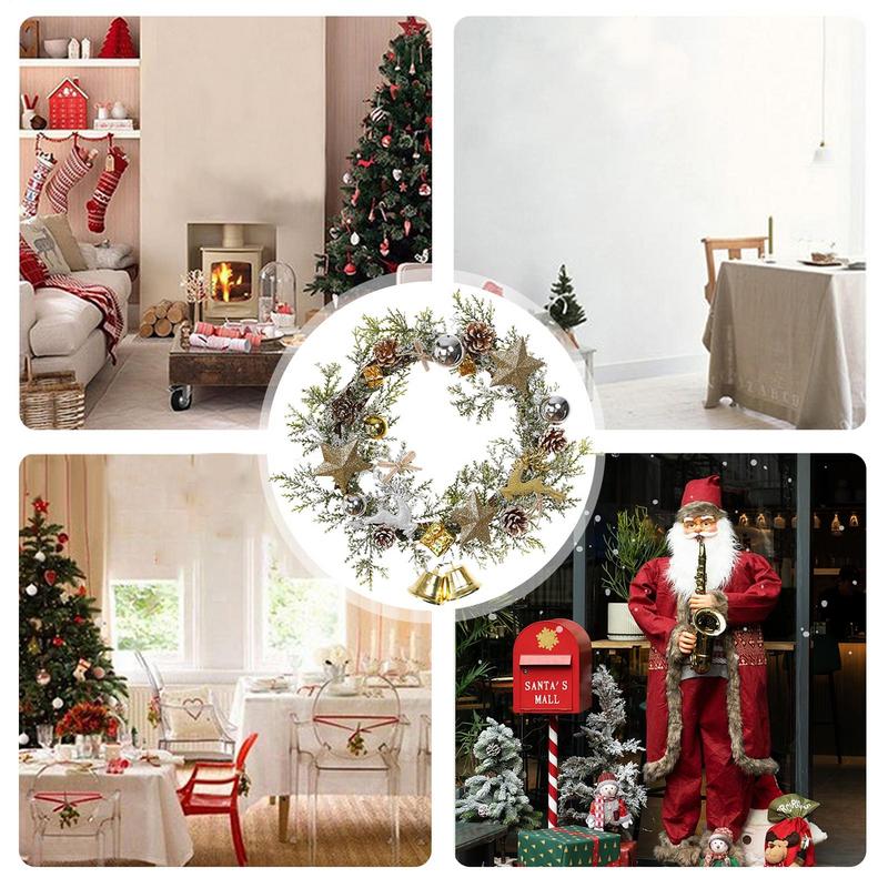 Weihnachtskranz für Haustür Fenster Wand Türdekoration Weihnachtsguirlande Ornament Halloween Partyzubehör