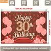 2D plane, 1 piece of pink and brown 30th anniversary diamond balloon cake pattern