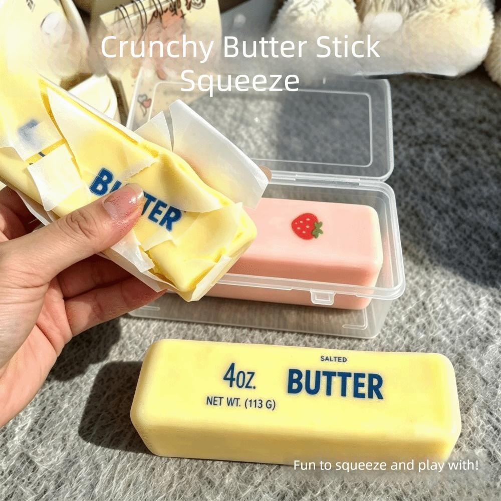 Wax Coating Butter Stick Squishy Sound Crispy Butter Bar Toy Crunchy Butter Stick Adult Kids