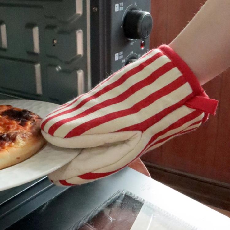 Schützende Küchenofenhandschuhe mit Punkte-Charm, Hitzebeständige und Rutschfeste Ofenhandschuhe zum Kochen und Backen