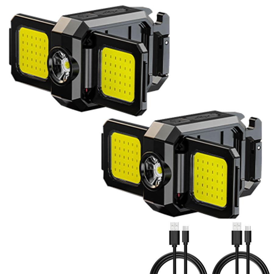 USB Rechargeable LED COB Work Lights Mini LED Handheld Flashlights Waterproof Keychain Emergency Lantern For Outdoor Camping