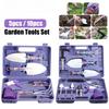 5/10 gab. Ergonomisks rokturis Stādīšanas Dārza instrumentu komplekts Ziedu apdruka Dārza rokas instrumenti Ziedu paplātes