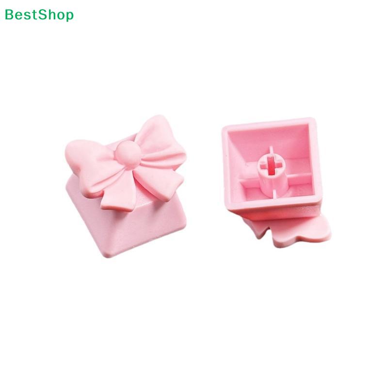 Cute Pink Bow Mechanical Keyboard Keycap - Custom Resin Keycap for Cherry MX Switches, Aesthetic Keyboard Decor