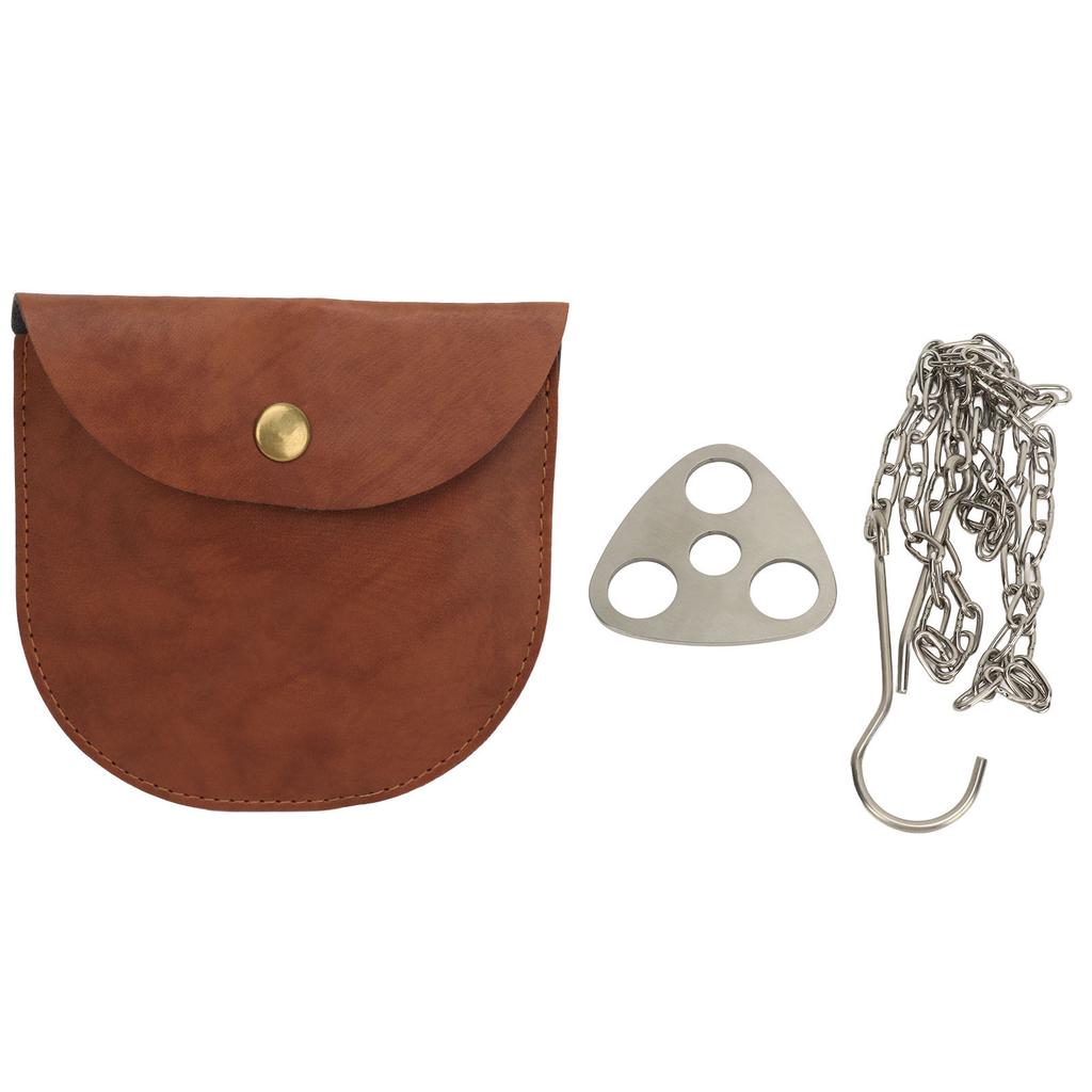 Camping Tripod Board Set Stainless Steel Portable Campfire Grill Tripod Plate with Hook And Storage Bag for Outdoor