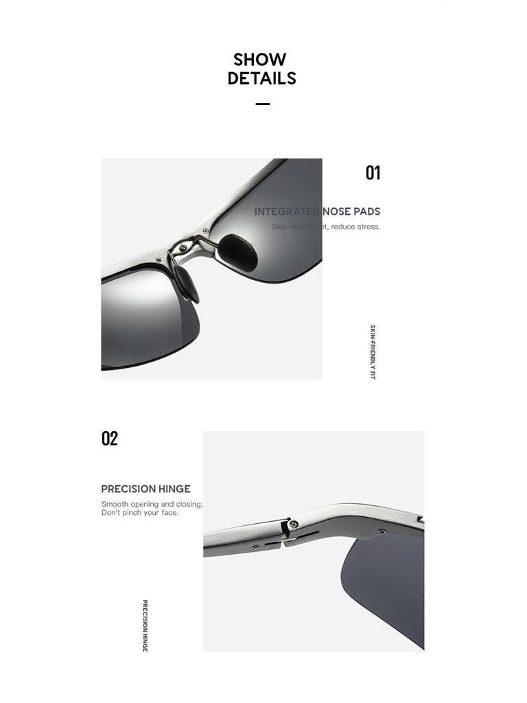 Men's Polarized Aluminum-Magnesium Sunglasses 8177 - Day & Night Vision