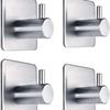 Self-Adhesive Stainless Steel Multi-Purpose Hook for Clothes, Hats, Towels - No-Drill Installation for Kitchen, Bathroom, Balcony