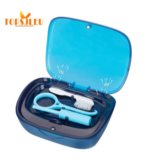 Étui de retenue à Double couche avec outil de retrait de miroir-boîte de rangement pratique pour prothèses dentaires, aligneurs et appareils orthodontiques