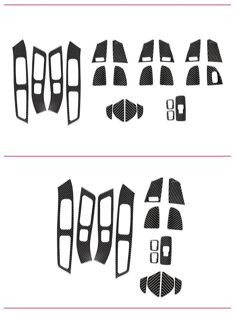 Carbon Fiber Interior Trim for Volvo S60L/V60: Gear Shift, Window Lifter & Air Outlet Stickers