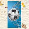 Nouvelle Serviette de Plage Football Thème Football Microfibre Serviette de Bain pour Adultes Bord de Mer Serviette à Séchage Rapide